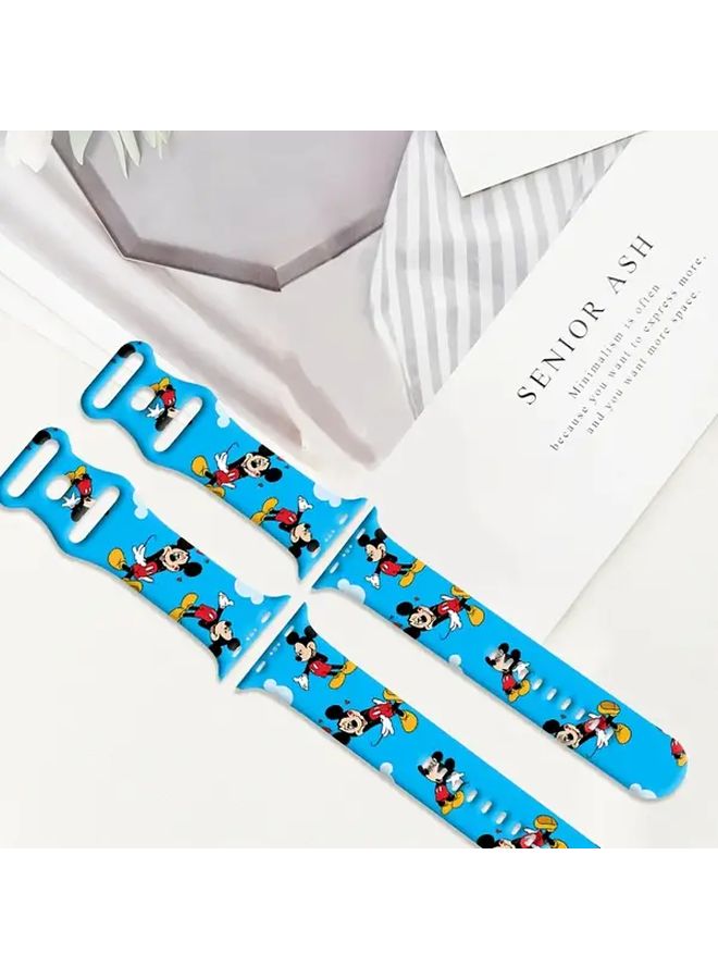 Disney Mickey Kawaii Cartoon Smart Watch Band Mixed Color 10 For Apple Watch 38 40 41mm - Image 4